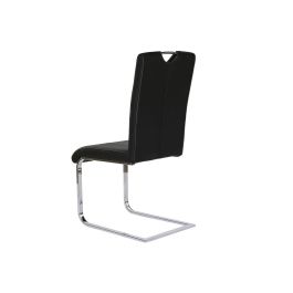 DKD Home Decor Silla de Comedor Moderna | Negro | Materiales: Metal, PU | Dimensiones: 59 cm (Ancho) x 45 cm (Profundo) x 102 cm (Alto)