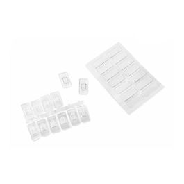 Inofix Mini ganchos colgadores adhesivos 3733-8-001 (12 unid.) - Transparentes, sin dejar rastro, PVC