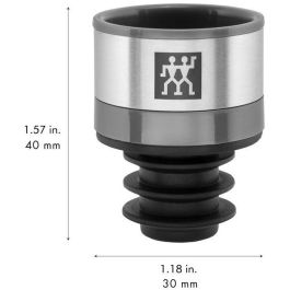 Zwilling Fresh&Save Tapón Vacío para Vino Gris Plástico/Silicona/Acero Inoxidable - Apto Lavavajillas