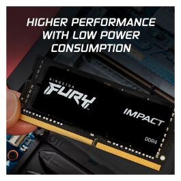 Kingston Memoria RAM FURY Impact 32GB DDR4 3200MHz CL20 SODIMM para Portátil
