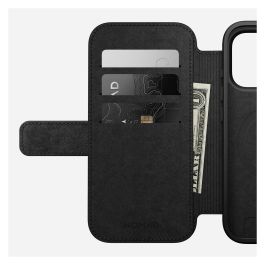 Nomad Modern Leather Folio para Apple iPhone 17 Pro - Funda con Cierre Magnético, 3 Bolsillos, Compatible con MagSafe y Carga Inalámbrica, Color Marrón