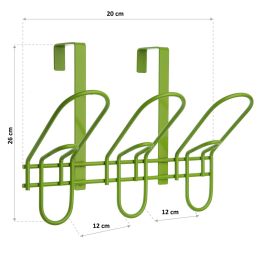 Perchero 3 Ganchos Clip Verde Versa 12X26CM Perchero 3 Ganchos Clip Verde Versa 12X26CM