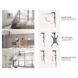 Equip Soporte Techo TV 650375 VESA 400x400 hasta 20kg para Pantallas 23"-55"