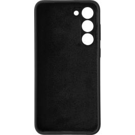 eSTUFF Funda de silicona MADRID para Samsung Galaxy S23+ - Negra, protección sedosa de microfibra