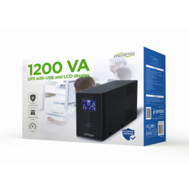Gembird EG-UPS-033 sistema de alimentación ininterrumpida (UPS) Línea interactiva 1.2 kVA 720W, 3 Salidas AC, Torre Negro con Pantalla LCD Precio: 115.98999984. SKU: B17Z5Q45PT