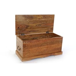 DKD Home Decor Arcón de Acacia Marrón Natural 90 x 40 x 40 cm Hecho a Mano con 1 Puerta
