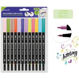 Bismark Rotuladores Lettering Doble Punta Fina-Pincel C-Surtidos Estuche 12 Ud Precio: 4.58999948. SKU: B13MQH3L43