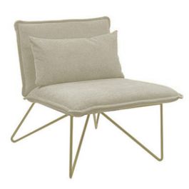 DKD Home Decor Sillón Urban Beige Dorado 78 x 75 x 66 cm Poliester Metal
