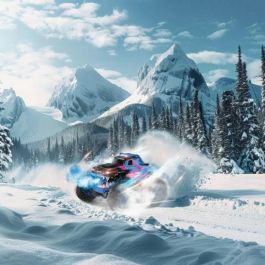 TURBO CHALLENGE TUR3301040953606 Coche Teledirigido Smashroar TC100 Opción Humo Azul 1/12 Batería Recargable y Pilas incluidas