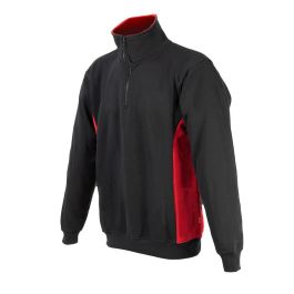 DUVER Sudadera Bicolor Con Cremallera Color Negro Y Rojo Talla XL Precio: 25.4999998. SKU: B1C9ZD2K46