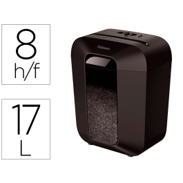 Fellowes LX-41 Destructora de Documentos, Minicorte Seguridad P-4, 8 Hojas, Papelera 17L Precio: 108.68999966. SKU: S5622342