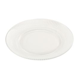 DKD Home Decor Plato Basicos Cristal Transparente 25x25 cm Apto Microondas y Lavavajillas Set 4 Unidades