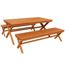 DKD Home Decor Mesa Marron 78 x 100 x 200 cm Set de 3 Teca Precio: 926.68999984. SKU: B1CRXRN7CM