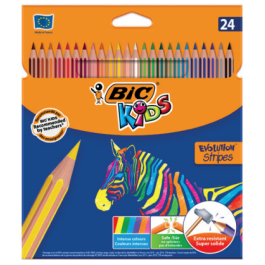 Bic Lápices De Colores Kids Evolution Stripes C-Surtidos Estuche 24 Ud Precio: 4.79000038. SKU: S8401614