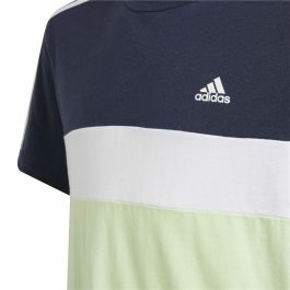 Camiseta de Manga Corta Infantil Adidas 3 Bnadas 9-10 Años Azul