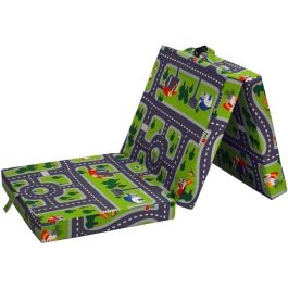Sillón bajo plegable - SAMBA - Verde - Multiposición - Patrón circuito de coche - 190 x 70 x 9 cm Precio: 47.68999983. SKU: B1796JZXQV