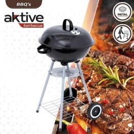 Barbacoa de carbón redonda con tapa aktive 46cm Barbacoa de carbón redonda con tapa aktive 46cm