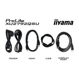 Iiyama Monitor 27" PROLITE XU2792QSU-B6, IPS WQHD 2560x1440, 100Hz, 0.4ms, HDMI, DisplayPort, USB, Altavoces
