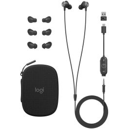 Logitech Zone Wired Earbuds Teams EMEA - Auriculares intraaurales con cable USB-C/3.5mm Grafito para Oficina