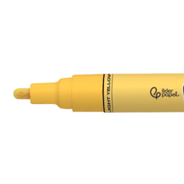 Liderpapel Rotulador Acrílico Base Agua para Todo Tipo de Superficie, Punta Redonda 3 mm, Amarillo Claro