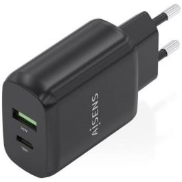 Aisens A110-0924 Cargador de Pared GaN 30W USB-C PD 3.0 y USB-A QC 3.0, 33W total, Carga Rápida para Portátiles, Móviles, Tablets, Negro. Aisens A110-0924 Cargador de Pared GaN 30W USB-C PD 3.0 y USB-A QC 3.0, 33W total, Carga Rápida para Portátiles, Móviles, Tablets, Negro.