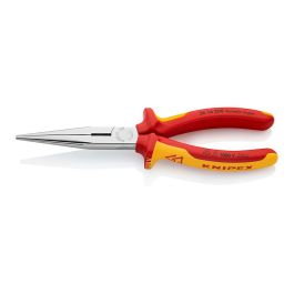 Knipex Alicates de Boca de Cigüeña Rectos 200 mm con Puntas de Precisión y Filos de Corte, Medidas 200 x 56 x 19 mm