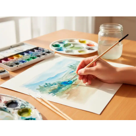 Liderpapel Pincel para Pintura al Óleo y Acrílica N 6 Punta Redonda de Pelo de Cerda Certificado FSC