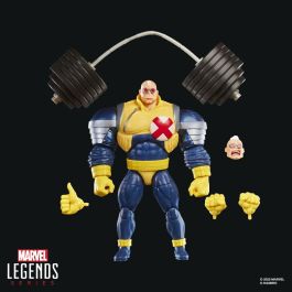 HASBRO Figura Strong Guy X-Factor Marvel Legends Series 15cm Articulada con 7 Accesorios: Cabeza y Manos Alternativas, Haltera, Pesas