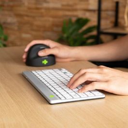 R-Go Tools Teclado Ergonómico Compacto R-Go Break, Bluetooth QWERTY (US), con Software de Pausas, Blanco