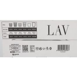LAV Set 4 Vasos Vega "B" 415 cc Medidas 9x9x12 cm (12 Cajas)