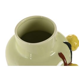 DKD Home Decor Jarrón Shabby Verde Amarillo 19 x 30 x 20 cm (2 Unidades) Cerámica Limones