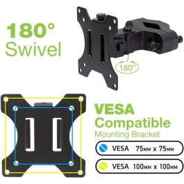 Techly 13-30" Brazo de Monitor, VESA 75x75/100x100, 10 kg, Ajuste Flexible, 28-60 mm