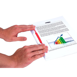 Q-connect Encuadernador Fastener D-Clips Plástico Rojo Caja de 100 Unidades