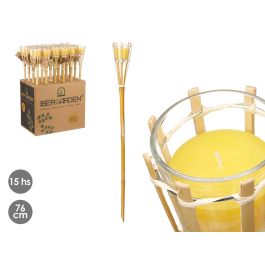Antorcha Vela Citronela Ibergarden 9x76x9 cm, Bambú, Fragancia, Amarillo (24 Unidades) Precio: 61.49999966. SKU: B19AZX3JHH