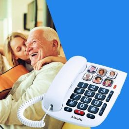 Alcatel TMAX 10 Teléfono Fijo Analógico con Cable Altavoz Blanco