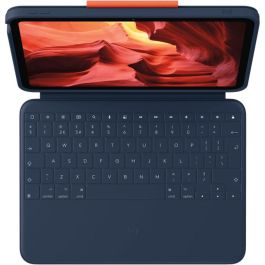 Logitech Rugged Combo 4 Touch para iPad - Teclado QWERTY con Trackpad y Cubierta Protectora Azul