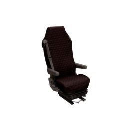 Htc Equipement Funda Asiento Universal para Camioneta, Algodón Acolchado Negro, 3 Capas, con Bolsillo, Compatible Cinturones y Reposabrazos