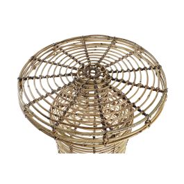 DKD Home Decor Mesita Auxiliar Balines de Ratán Natural 48 Ancho x 45 Alto x 48 Largo cm Doble Cara DKD Home Decor Mesita Auxiliar Balines de Ratán Natural 48 Ancho x 45 Alto x 48 Largo cm Doble Cara