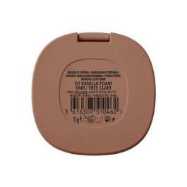 Bourjois MACARON MELT Bronceador y Contorno de Ojos Compacto Creamy, #01-Vanilla Very Light, 5 g - Textura Crema con Acabado Mate y Espejo
