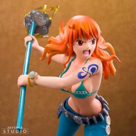 ABYstyle Studio Figura One Piece Nami Modo Combate 1/10 PVC Estática Dinámica 16 cm con Climat-Tact, Cabello Flotante y Base con Efectos ABYstyle Studio Figura One Piece Nami Modo Combate 1/10 PVC Estática Dinámica 16 cm con Climat-Tact, Cabello Flotante y Base con Efectos