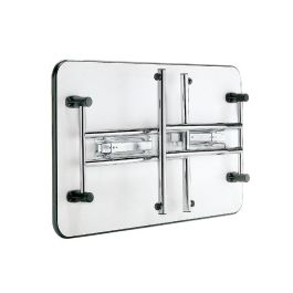 PATAS DE MESA H71 Bastidor Plegable Cromado, Juego de 2 para Mesa Plegable y Apilable, 71cm Altura, para tablero 70x120 cm