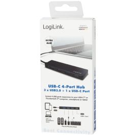 LogiLink UA0311 USB 3.1 Type-C Hub 3+1 Puertos Negro