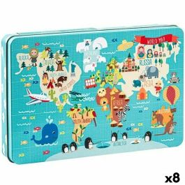 Puzzle Apli 48 x 32 cm Mapamundi 24 Piezas (8 Unidades)