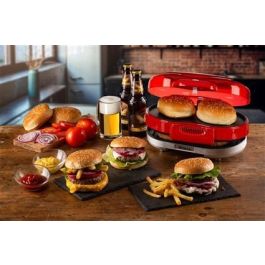 Ariete 205/00 Máquina de Hamburguesas Party Time Roja - Diseño Exclusivo y Compacto Ariete 205/00 Máquina de Hamburguesas Party Time Roja - Diseño Exclusivo y Compacto