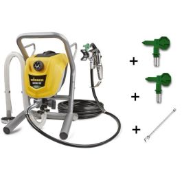 Wagner Control Pro 250M Bomba Pistón Pulverización Sin Aire HEA Alta Eficiencia con 2 Boquillas (Pintura Pared Pro 517) y Extensión