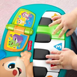 Fisher-Price Perrito Ríe y Aprende JMM47 - Piano juguete bebé 12+ meses - Multilingüe (Inglés, Francés, Alemán, Español)