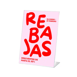 Archivo 2000 Expositor sobremesa DIN A6 vertical 45x105x150 mm flexible PET transparente