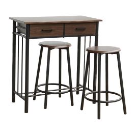 DKD Home Decor Mesa Negro Marron Metal MDF 50 x 84 x 80 cm Set de 3 Precio: 108.79000011. SKU: B12JBCDRGX