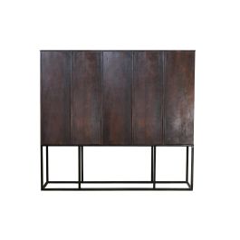 Giner y Colomer Vitrina Madera de Mango con Pata de Hierro Nogal Oscuro 160x180 cm