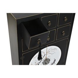 Cajonera DKD Home Decor Negro Dorado Abeto Madera MDF Oriental 63 x 28 x 101 cm Cajonera DKD Home Decor Negro Dorado Abeto Madera MDF Oriental 63 x 28 x 101 cm